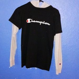 Boys long sleeve hooded champion shirt